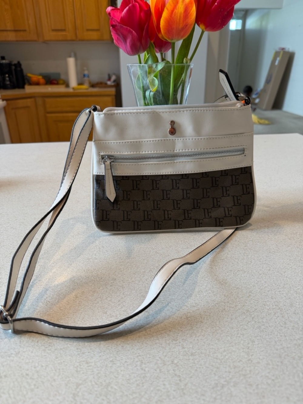 London fog  Crossbody Bag with Monogram Panel